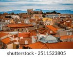 aerial view of Perpignan from the top of Castillet