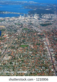 An Aerial View Of Perth City, Australia