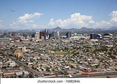 Aerial View Of Phoenix, Arizona Skyline