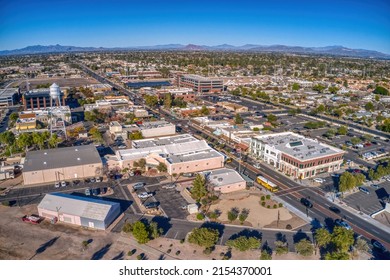 Aerial View Phoenix Suburb Gilbert Arizona Stock Photo 2154370001 ...