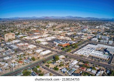 Aerial View Phoenix Suburb Mesa Arizona Stock Photo 2138154755 ...