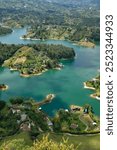 Aerial View from Piedra del Penol in Guatape, Colombia