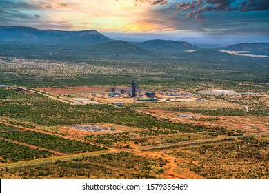 Aerial View Of Platinum Mines In North West Province South Africa