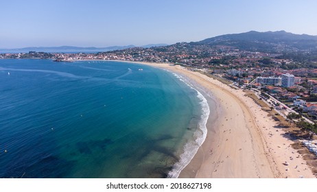 Aerial View Of Playa América, Nigrán, In The Bay Of Baiona, Rías Baixas
