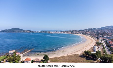 Aerial View Of Playa América, Nigrán, In The Bay Of Baiona, Rías Baixas
