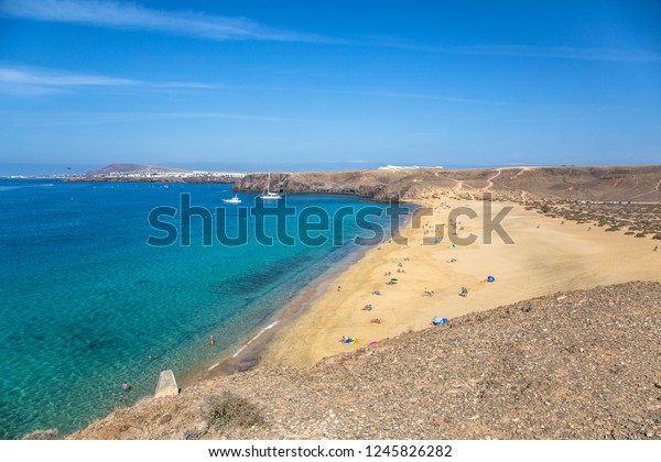 Aerial View Playa Blanca Lanzarote Spain Stock Photo Edit