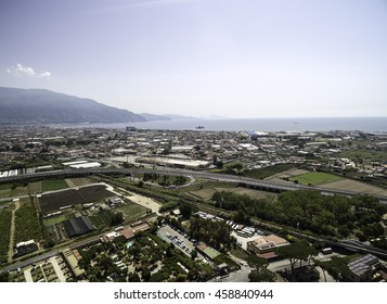 Aerial View Of Pompeii, Italy