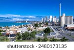 Aerial view of Ponta Negra beach, Morro do Careca, in Natal, Rio Grande do Norte, Brazil