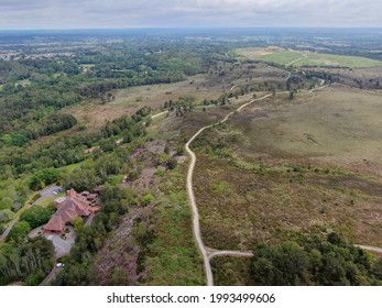 Aerial View Of Poole Crematorium In Dorset Uk