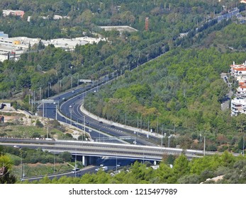 Aerial View Popular Highway Attiki Odos Stock Photo (Edit Now) 1215497989