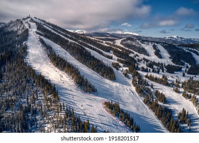 Aerial View Of Popular Ski Town Of Winter Park, Colorado