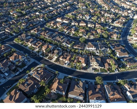 Similar – Image, Stock Photo Top view of expansive view of a road meandering through Corralejo Dunes against a backdrop of ocean and clear skies in Fuerteventura