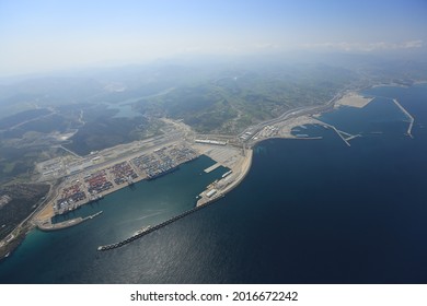 Aerial view of the port - Shutterstock ID 2016672242