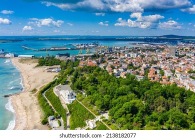 Aerial View Of The Port Of Bourgas In Bulgaria