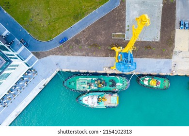 Aerial View Of The Port Of Bourgas In Bulgaria