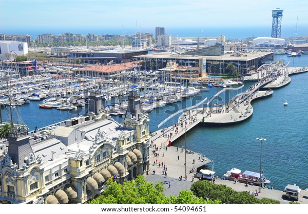 Aerial View Port Vell Maremagnum Barcelona Stock Photo Edit Now