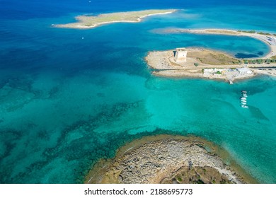 Aerial View Of Porto Cesareo In The Amazing Salento, Puglia