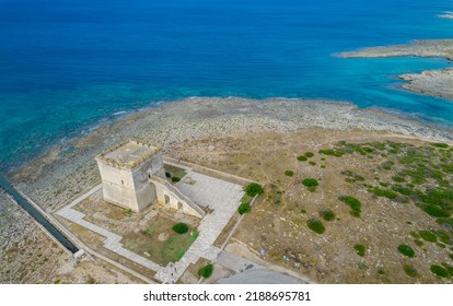 Aerial View Of Porto Cesareo In The Amazing Salento, Puglia