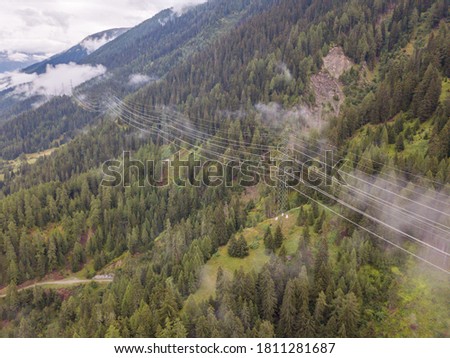 Image, Stock Photo Fog line Environment Air