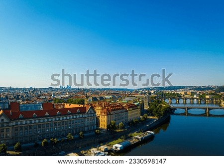 Similar – Moldau mit ihren Brücken und der Stadt Prag