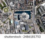 aerial view of princess quay shopping centre Kingston upon hull