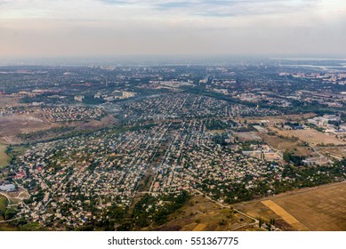 Aerial view of purlieus of  Kiev  City, Ukraine - Shutterstock ID 551367775
