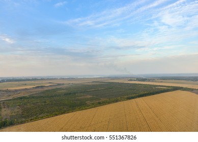 Aerial view of purlieus of  Kiev  City, Ukraine - Shutterstock ID 551367826