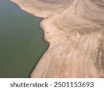 Aerial view of Pyasachnik (Sandstone) Reservoir, Sredna Gora Mountain, Plovdiv Region, Bulgaria