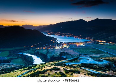 Aerial view of Queenstown, New Zealand - Powered by Shutterstock