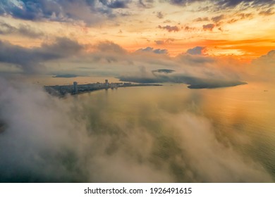 Aerial View Of Quy Nhon City And Phuong Mai Peninsula, Vietnam