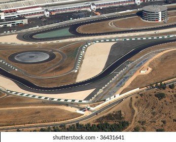 Aerial View Of The Race Track Of Portimao, Algarve, Portugal.