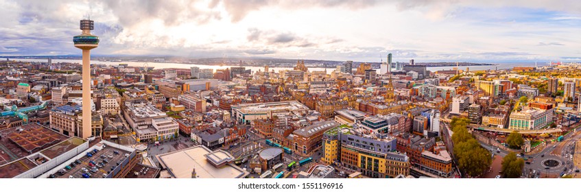 Aerial View Of Radio City Tower In Liverpool, England