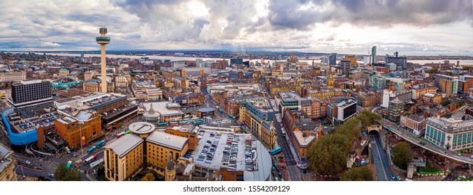 Aerial View Of Radio City Tower In Liverpool, England