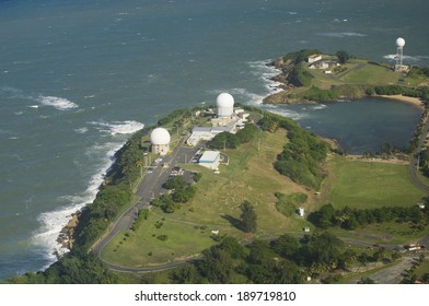 Aerial View Of Radome Antenna At Punta Salinas Radio Station North West Of  Puerto Rico