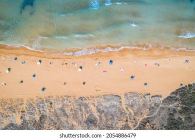 Aerial View Of Ramla Bay , Gozo