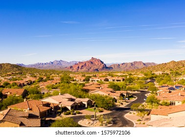 Aerial View Of Red Mountain Near Mesa Arizona