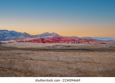 Aerial View Of Red Rock Canyon, Nevada During Sunrise