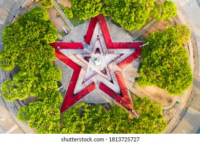 Aerial view of the Red Star Place in Cotonou - Benin