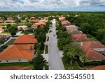 Aerial view of a residencial condominium suburb in Tampa Florida