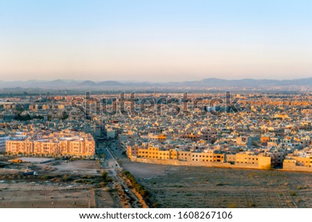 Aerial view of residential area of Marrakech, Morocco