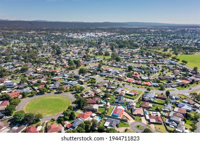 Aerial view of residential houses in the suburb of South Penrith in greater Sydney in New South Wales in Australia - Shutterstock ID 1944711823