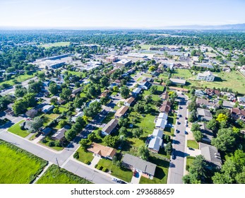 Aerial View Of Residential Neighborhood In Lakewood, Colorado.