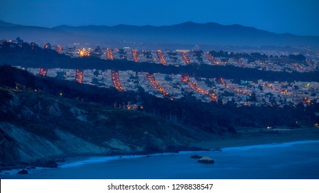 Aerial View Of Residential Neighborhood In San Francisco, California, USA