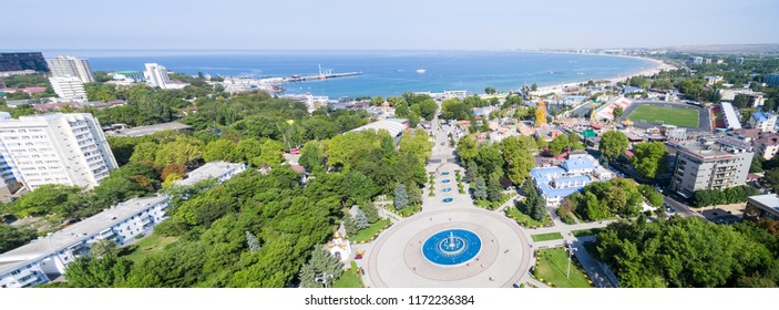 Aerial View To The Resort Anapa City. Russia