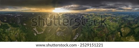 Similar – Golden hour at Picos de Europa mountain range