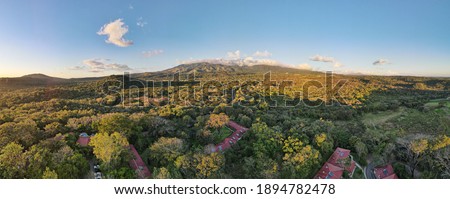 Aerial View of the Rincon de La Vieja Volcano and National Park in Guanacaste, Costa Rica