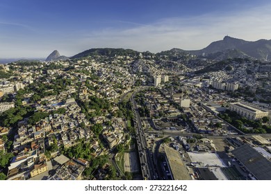 Aerial View Of Rio De Janeiro With Highway And Sambodromo, Brazil