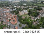 aerial view of  Ripon Cathedral. Minster Road, Ripon  in north Yorkshire