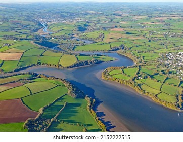 Aerial View Of The River Dart , Devon	