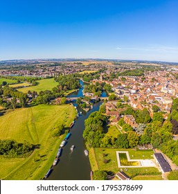 Aerial View Of The River Thames Near Abingdon, UK
